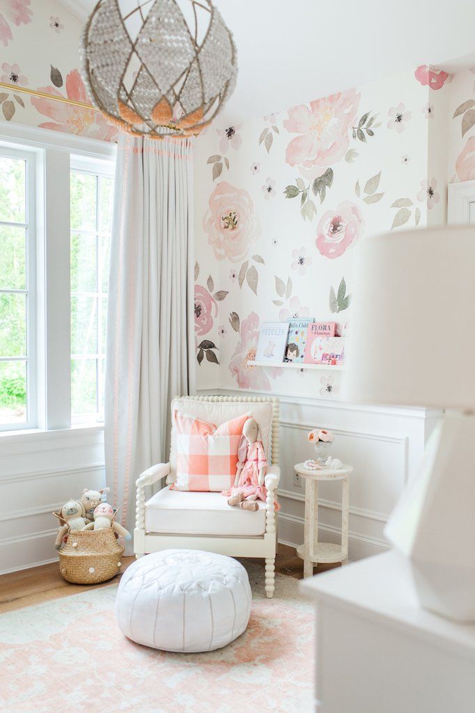 nursery wallpaper & furniture