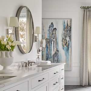 A light and airy master bathroom